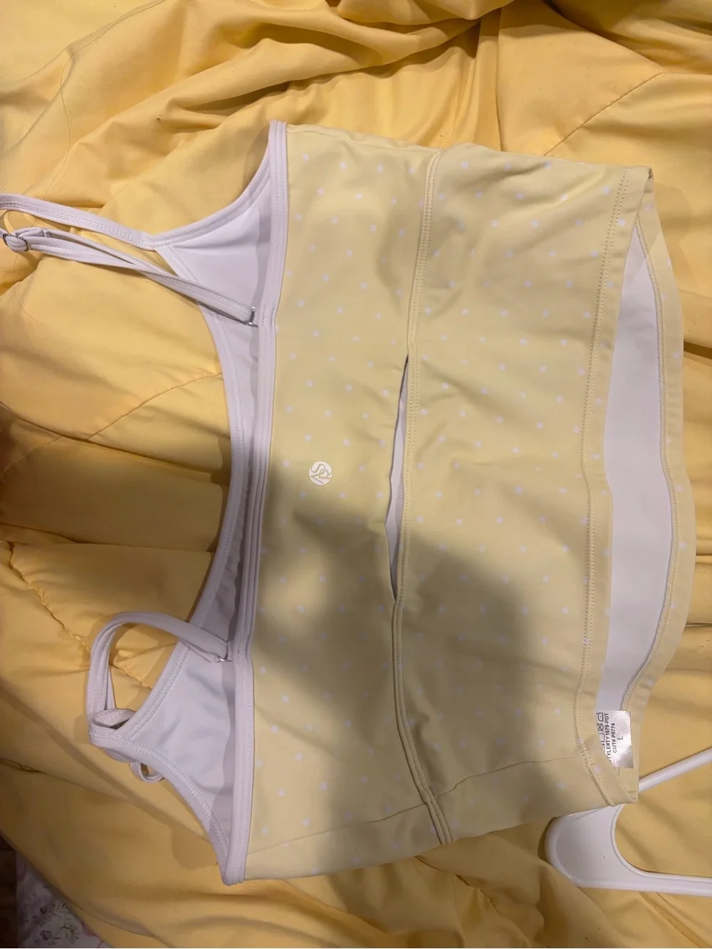 Women’s Yellow Polka Dot Bralette Tank Top